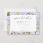 Lavendel-Wildblumengarten Romantisches Hochzeitsfo Save The Date (Vorderseite)