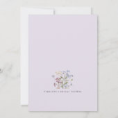 Lavendel-Wildblumenwiese-Garten-Brautparty Einladung (Rückseite)