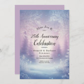 Lavendel Winter Snowfall Meilenstein Jahrestag Einladung (Vorne/Hinten)