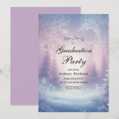 Lavendel Winter Snowfall Serenade Abschluss Einladung (Vorne/Hinten)
