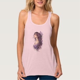 Lavendel Wisper Botanische Muse Elegantes Florales Tank Top