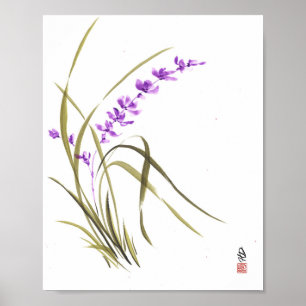 Lavendel Wisper Orchidee Poster