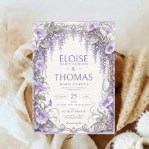 Lavendel-Wisteria-Hochzeitskunst Lila Florale Roma