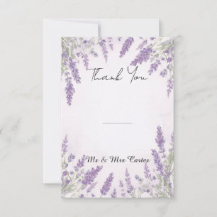 Lavendel Wisteria Provence Hochzeit Danke Karte