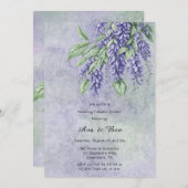 Lavendel Wisteria Wedding Couples Dusche Einladung (Vorne/Hinten)
