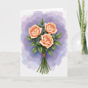 Lavendel-Wolken-Blumenkarte Karte
