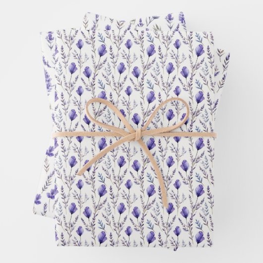 Lavendel-Wrapping Paper Lavendel-Blume Geschenkpapier Set (Beispiel)