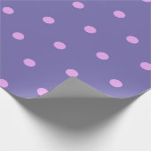 Lavendel Wrapping Paper mit rosa Polka Dots Geschenkpapier (Ecke)