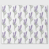 Lavendel Wrapping Paper White Muster Geschenkpapier (Flach)