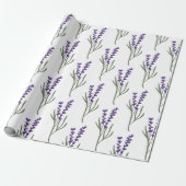 Lavendel Wrapping Paper White Muster Geschenkpapier (Ungerollt)