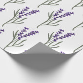 Lavendel Wrapping Paper White Muster Geschenkpapier (Ecke)