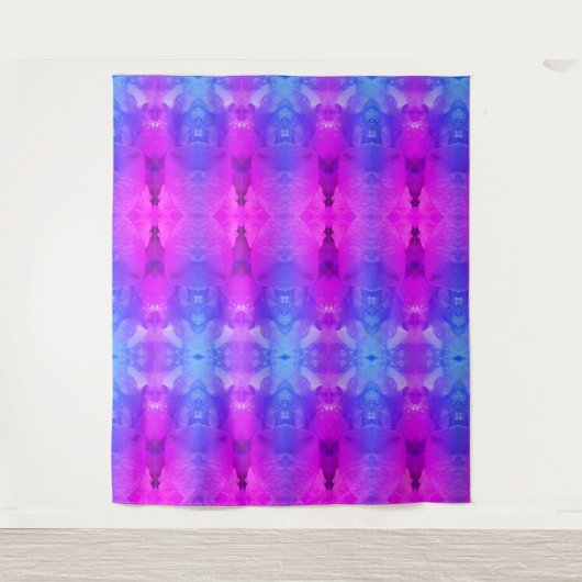 Lavendel X Miami Ikat 9 Wandteppich (Vorderseite)