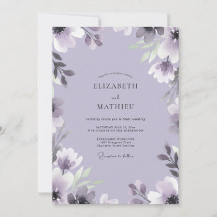 Lavendel Zarte Blütenpracht Bogen Hochzeit Einladung