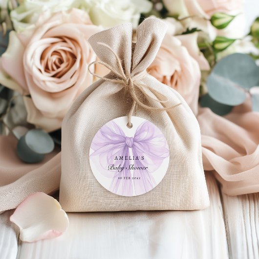 Lavendel zarter Bogen feminin Geschenkanhänger