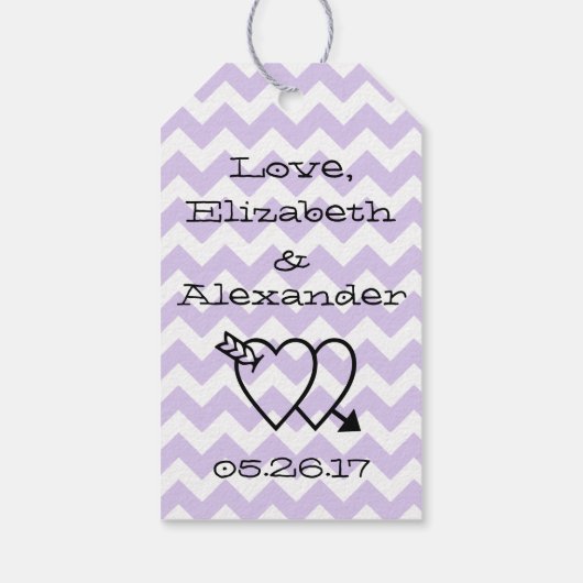 Lavendel Zickzack - Füllen Sie den Jar auf unserer Geschenkanhänger (Rückseite)