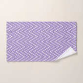 Lavendel Zickzack gestreiftes Bad Handtuchhandtuch Badhandtuch Set (Handtuch)