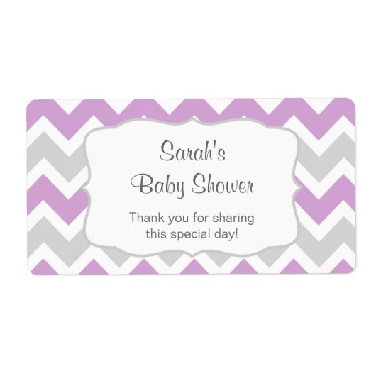 Lavendel Zickzack Wasserflasche oder bevorzugen Si (Vorne)