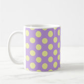 Lavendel-Zitronen-Polka-Punkte Kaffeetasse (Links)