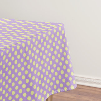 Lavendel-Zitronen-Polka-Punkte Tischdecke