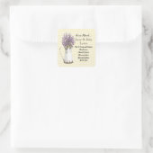 Lavendel zum Ändern der Adressenaufkleber Quadratischer Aufkleber (Tasche)