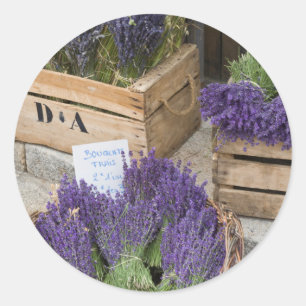 Lavendel zum Verkauf, Provence, Frankreich Runder Aufkleber