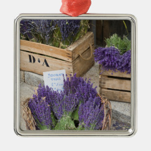 Lavendel zum Verkauf, Provence, Frankreich Silbernes Ornament
