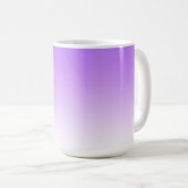 Lavendel zum weißen Ombre-Farbmuster Kaffeetasse (VorderseiteRechts)