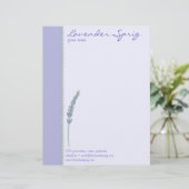 Lavendel-Zweigs Briefkopf (Stehend Vorderseite)