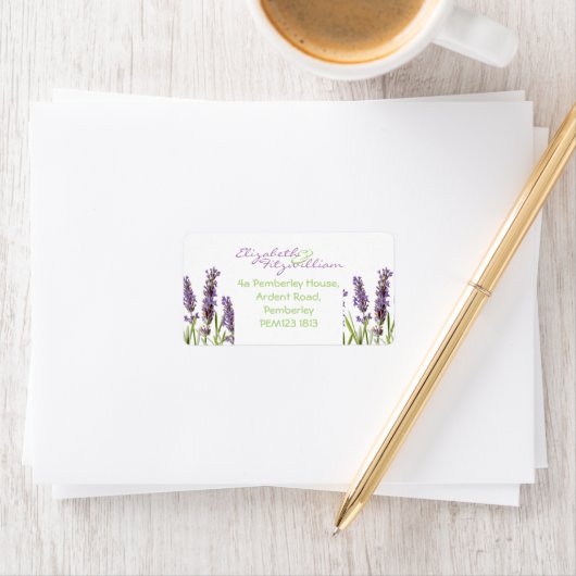 Lavendeladresse Adressaufkleber (Insitu)