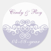 Lavendelaufkleber Runder Aufkleber (Vorderseite)