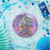 Lavendelaura Buddha Pappteller (Party)