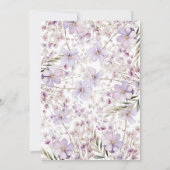 Lavendelbaby in Bloom Baby Dusche Einladung (Rückseite)