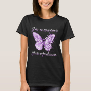 Lavendelband Schmetterling Ich bin ein Kriegsveter T-Shirt