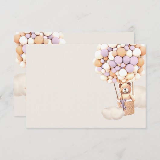 Lavendelbärenkarte Begleitkarte (Vorne/Hinten)