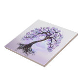 Lavendelbaum mit Keramik des Mondes Fliese (Seite)