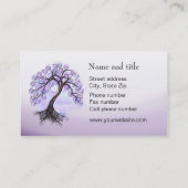 Lavendelbaum Verbindung zu Ihrem Kunden Visitenkarte (Rückseite)