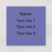 Lavendelblau. Eigener Text. Quadratische Visitenkarte (Rückseite)