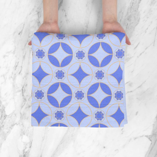 Lavendelblau - Klassisches Deko-Muster Badhandtuch Set