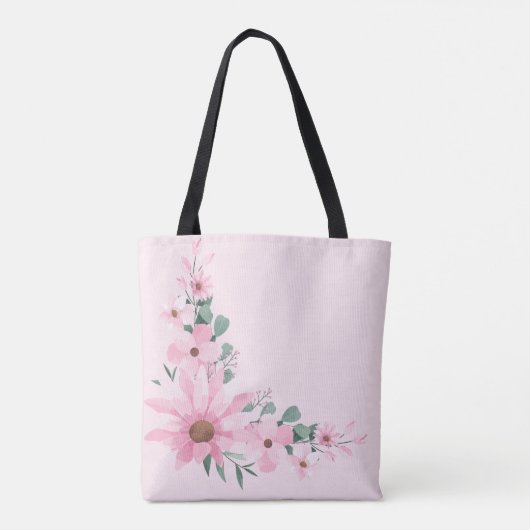 Lavendelblau, rosa Tasche (Rückseite)