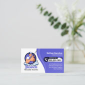 Lavendelblauer Druck Waschwaschmittel Power Reinig Visitenkarte (Stehend Vorderseite)