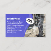 Lavendelblauer Druck Waschwaschmittel Power Reinig Visitenkarte (Rückseite)