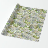 Lavendelblauer Hydrangea-botanisches Blumen Geschenkpapier (Ungerollt)