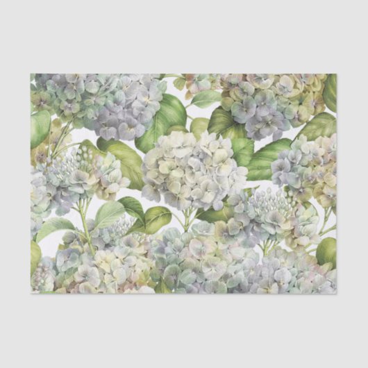 Lavendelblauer Hydrangea mit Blumen Seidenpapier (Vorderseite)