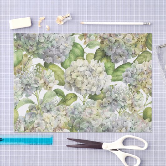 Lavendelblauer Hydrangea mit Blumen Seidenpapier (Handwerk)