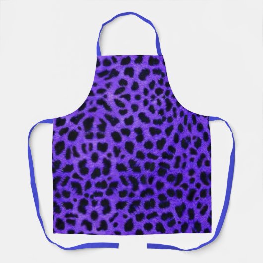 Lavendelblauer Leopard-Tierdruck-Küchenschürze Schürze (Vorderseite)