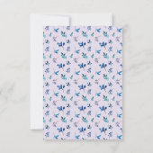 Lavendelblauer lila, weißer UAWG Einladung (Rückseite)