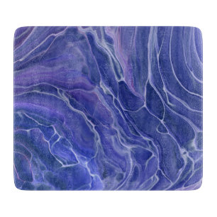 Lavendelblauer Marmor Acryl-Abstraktion Schneidebrett
