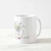Lavendelblumen-Bogen Kaffeetasse (VorderseiteRechts)