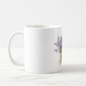 Lavendelblumen Creme Schleife Kaffeetasse (Links)