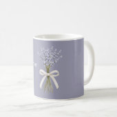 Lavendelblumen Creme Schleife Kaffeetasse (VorderseiteRechts)